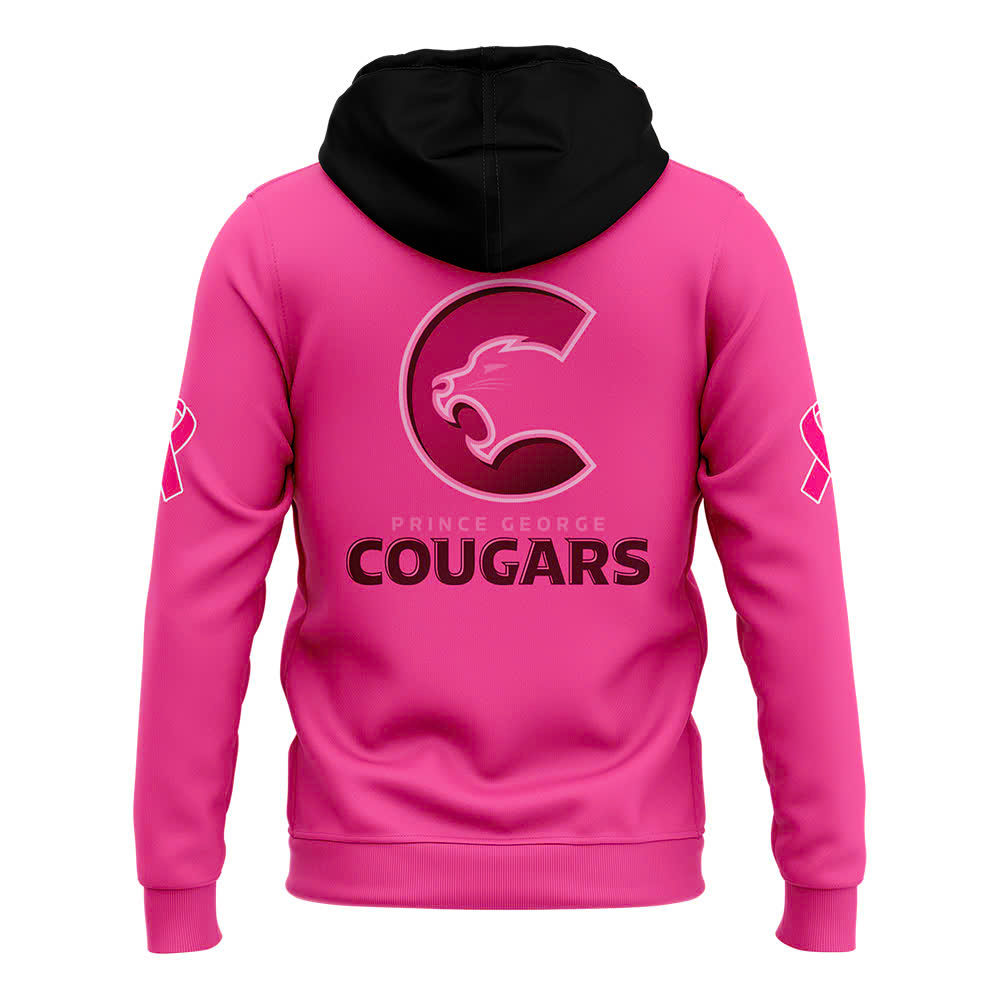 Prince George Cougars x Pink in the Rink Pullover Hoodie - Famjoys Prince George Cougars x Pink in the Rink Pullover Hoodie - Famjoys