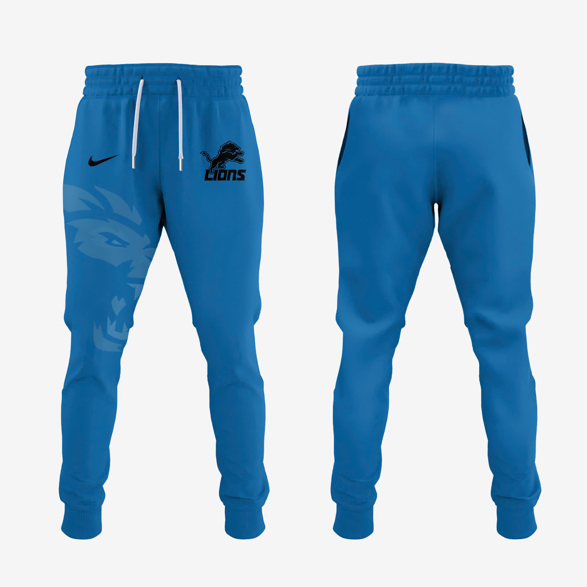 Pro Line by JH Design Black x Blue Detroit Lions Full-Bomber Lightweight Jacket V2 - Famjoys Pro Line by JH Design Black x Blue Detroit Lions Full-Bomber Lightweight Jacket V2 - Famjoys