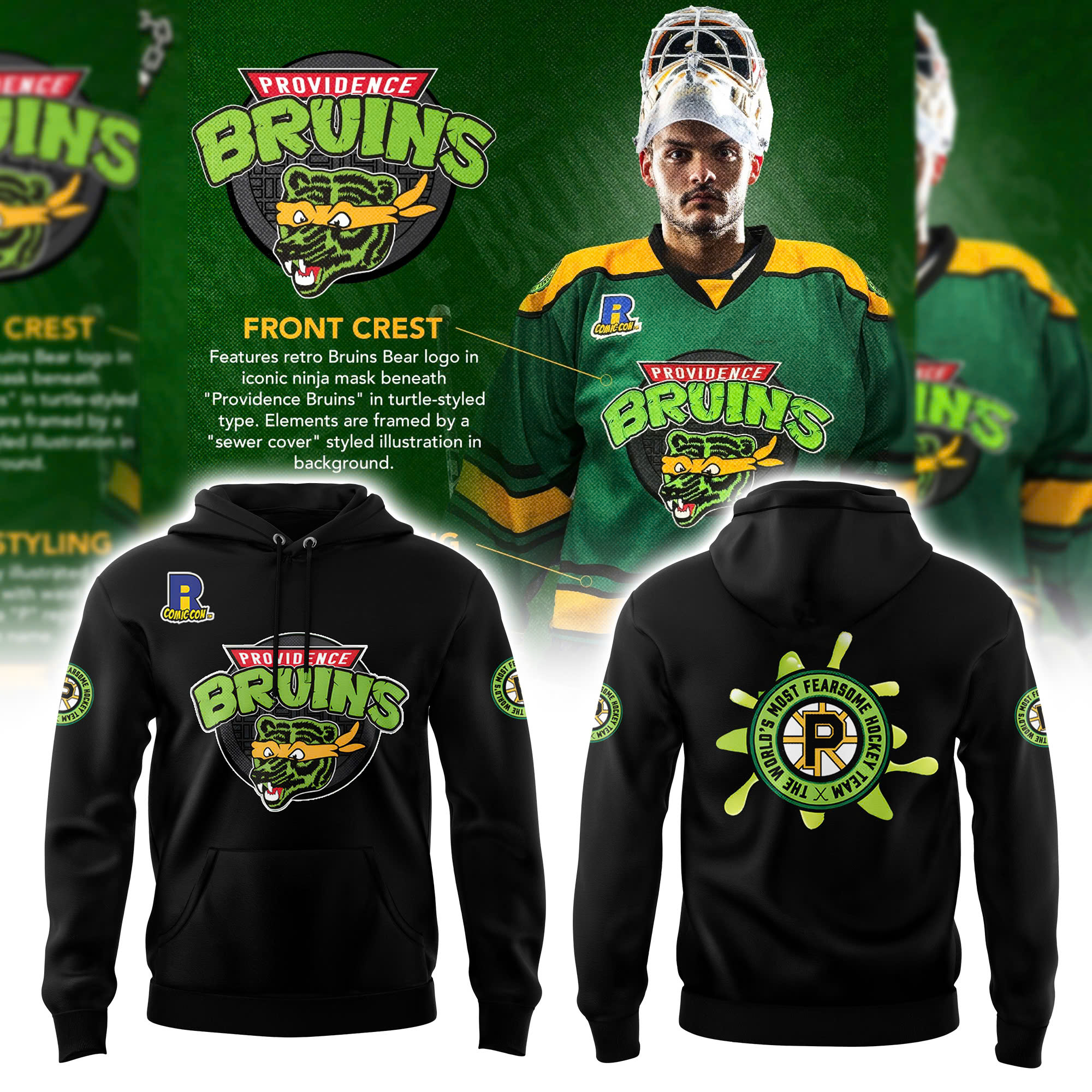Providence Bruins Turtle Powered RI Comic Combo Tshirt | Cap | Jogger - Famjoys Providence Bruins Turtle Powered RI Comic Combo Tshirt | Cap | Jogger - Famjoys