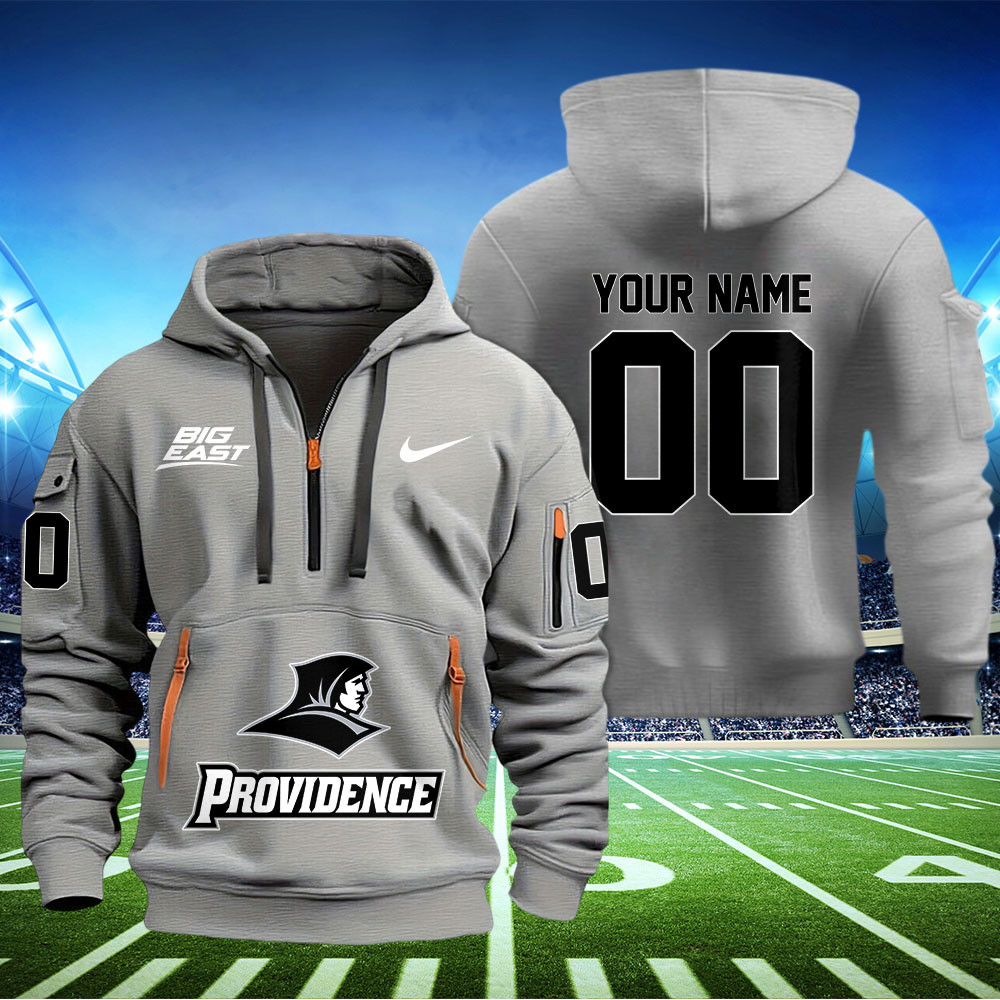 Providence Friars Football Quarter Zip Hoodie - Famjoys Providence Friars Football Quarter Zip Hoodie - Famjoys