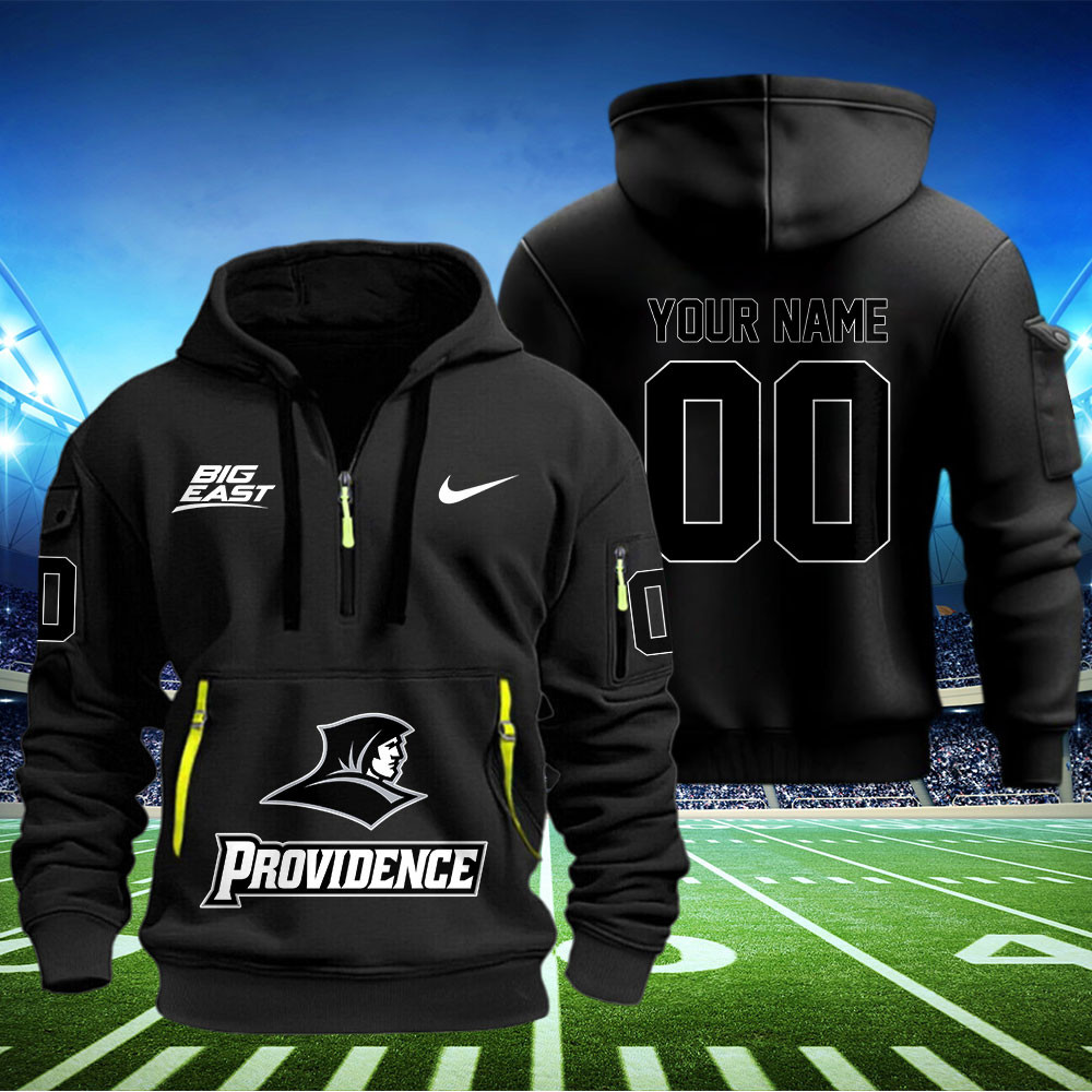 Providence Friars Football Quarter Zip Hoodie - Famjoys Providence Friars Football Quarter Zip Hoodie - Famjoys