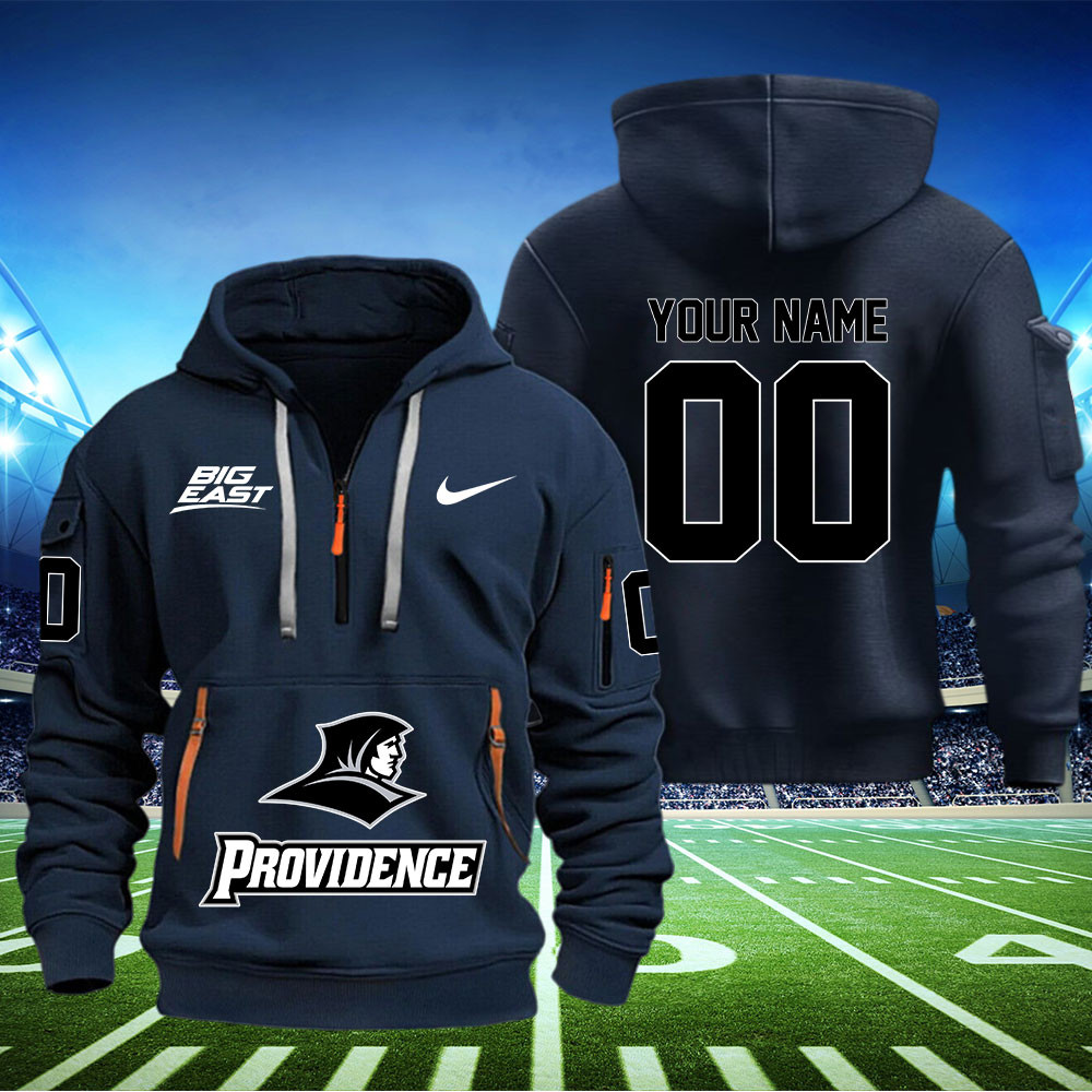 Providence Friars Football Quarter Zip Hoodie - Famjoys Providence Friars Football Quarter Zip Hoodie - Famjoys