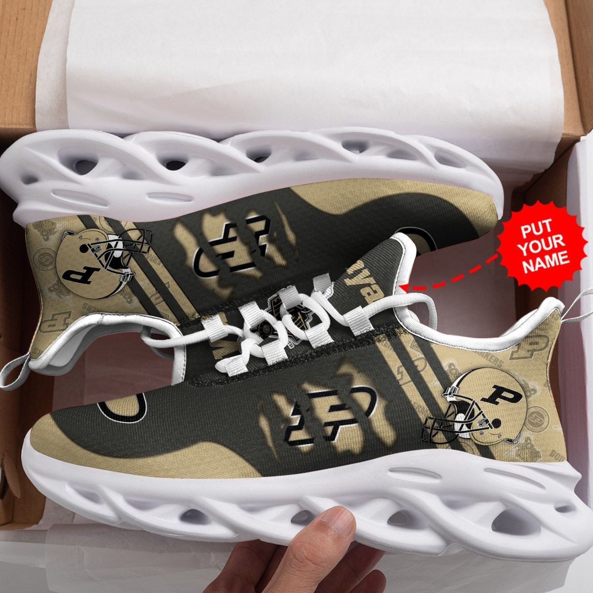 Purdue Boilermakers Custom Personalized Max Soul Sneakers Shoes - Famjoys Purdue Boilermakers Custom Personalized Max Soul Sneakers Shoes - Famjoys