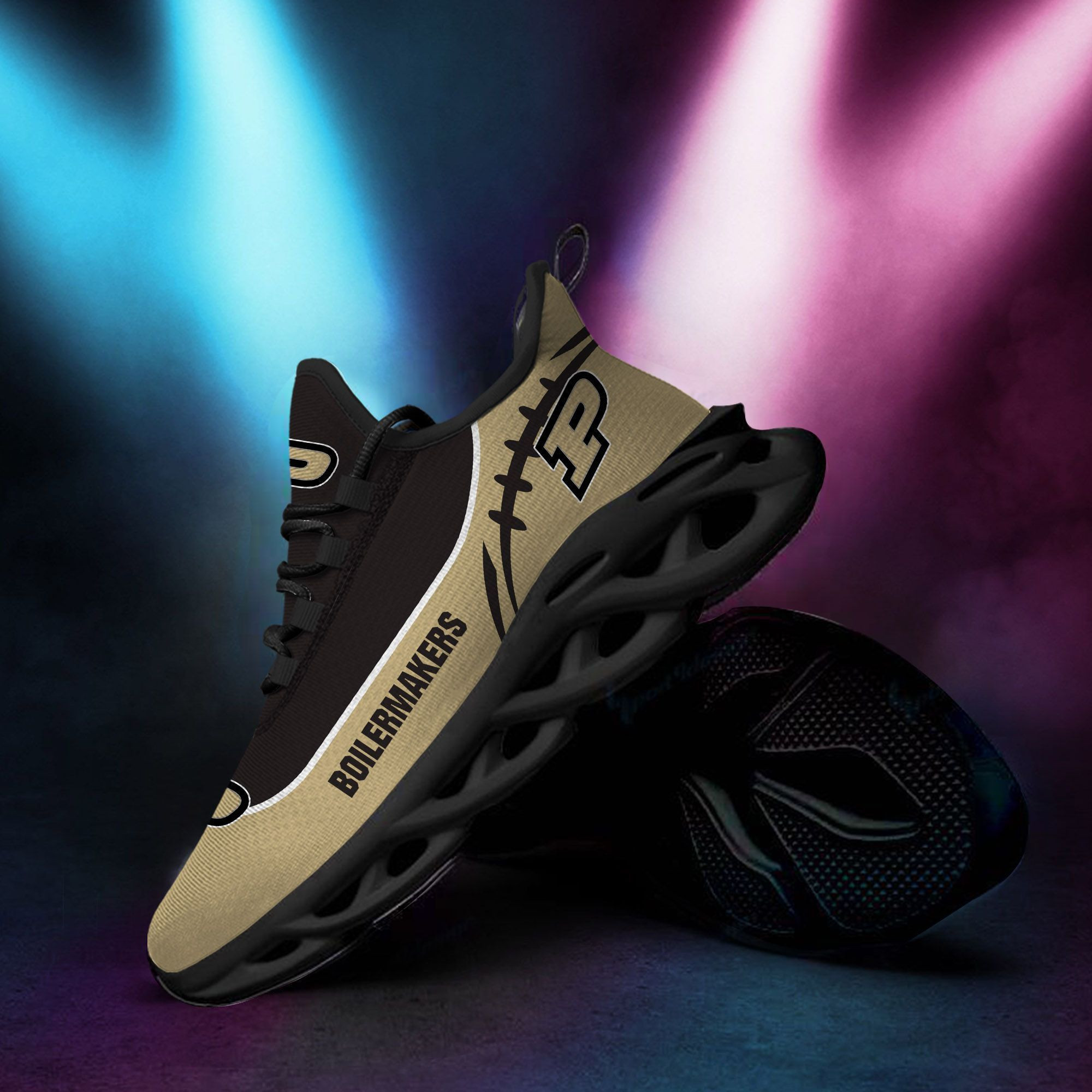 Purdue Boilermakers Custom Personalized Max Soul Sneakers Shoes - Famjoys Purdue Boilermakers Custom Personalized Max Soul Sneakers Shoes - Famjoys