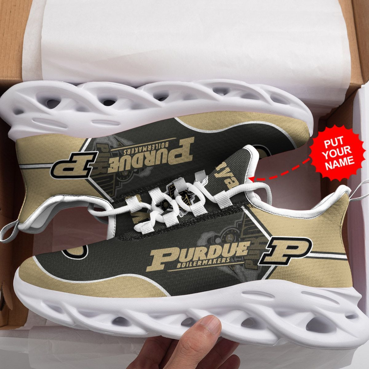 Purdue Boilermakers Custom Personalized Max Soul Sneakers Shoes - Famjoys Purdue Boilermakers Custom Personalized Max Soul Sneakers Shoes - Famjoys