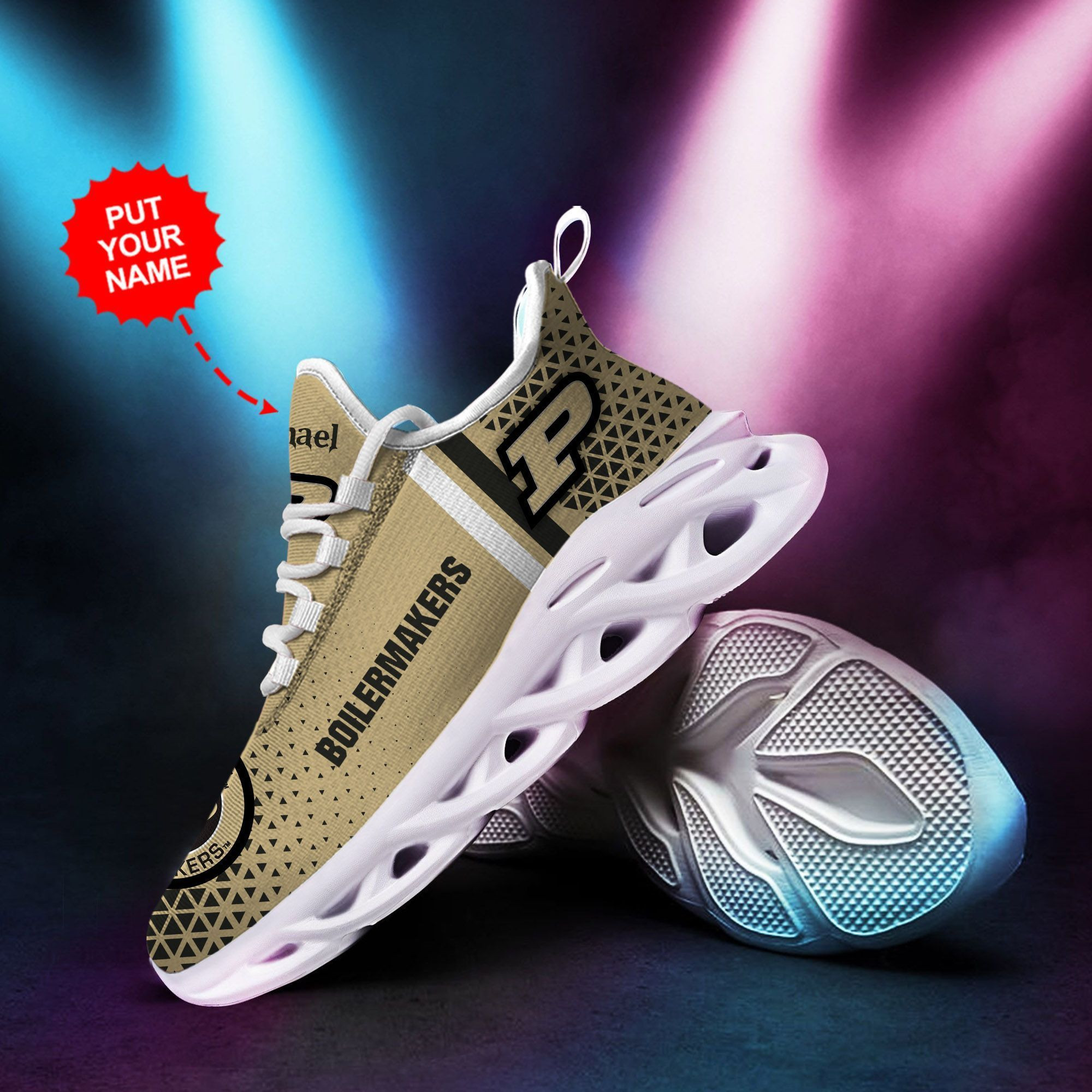 Purdue Boilermakers Custom Personalized Max Soul Sneakers Shoes - Famjoys Purdue Boilermakers Custom Personalized Max Soul Sneakers Shoes - Famjoys