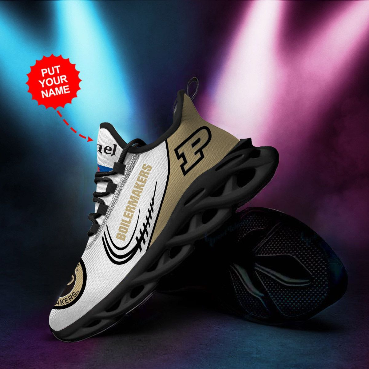 Purdue Boilermakers Custom Personalized Max Soul Sneakers Shoes - Famjoys Purdue Boilermakers Custom Personalized Max Soul Sneakers Shoes - Famjoys