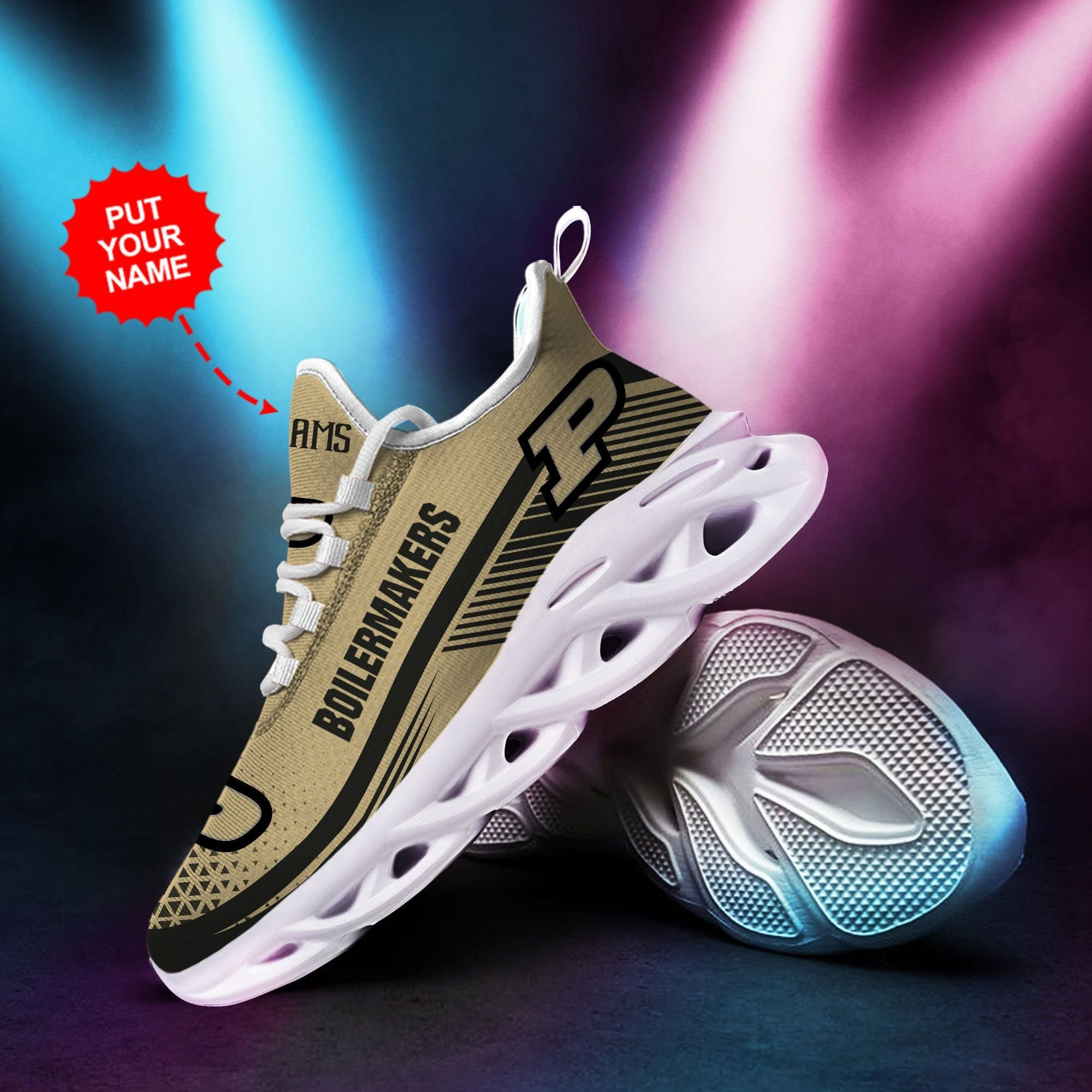 Purdue Boilermakers Custom Personalized Max Soul Sneakers Shoes - Famjoys Purdue Boilermakers Custom Personalized Max Soul Sneakers Shoes - Famjoys