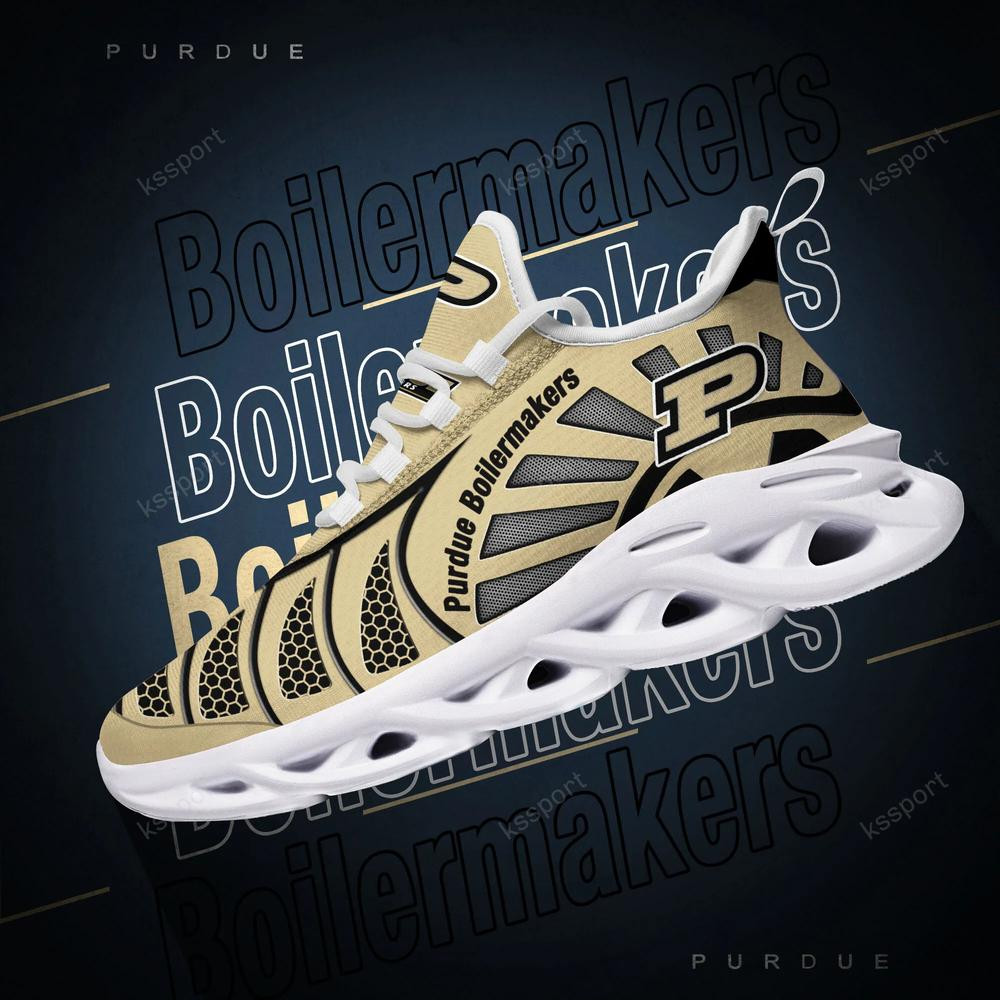 Purdue Boilermakers Max Soul Clunky, Black And White Running Shoes - Famjoys Purdue Boilermakers Max Soul Clunky, Black And White Running Shoes - Famjoys