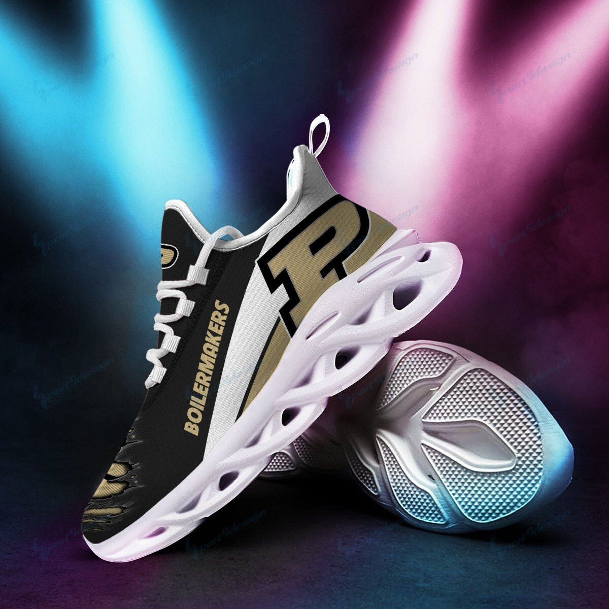 Purdue Boilermakers Max Soul YZ Running Sneakers 966 - Famjoys Purdue Boilermakers Max Soul YZ Running Sneakers 966 - Famjoys