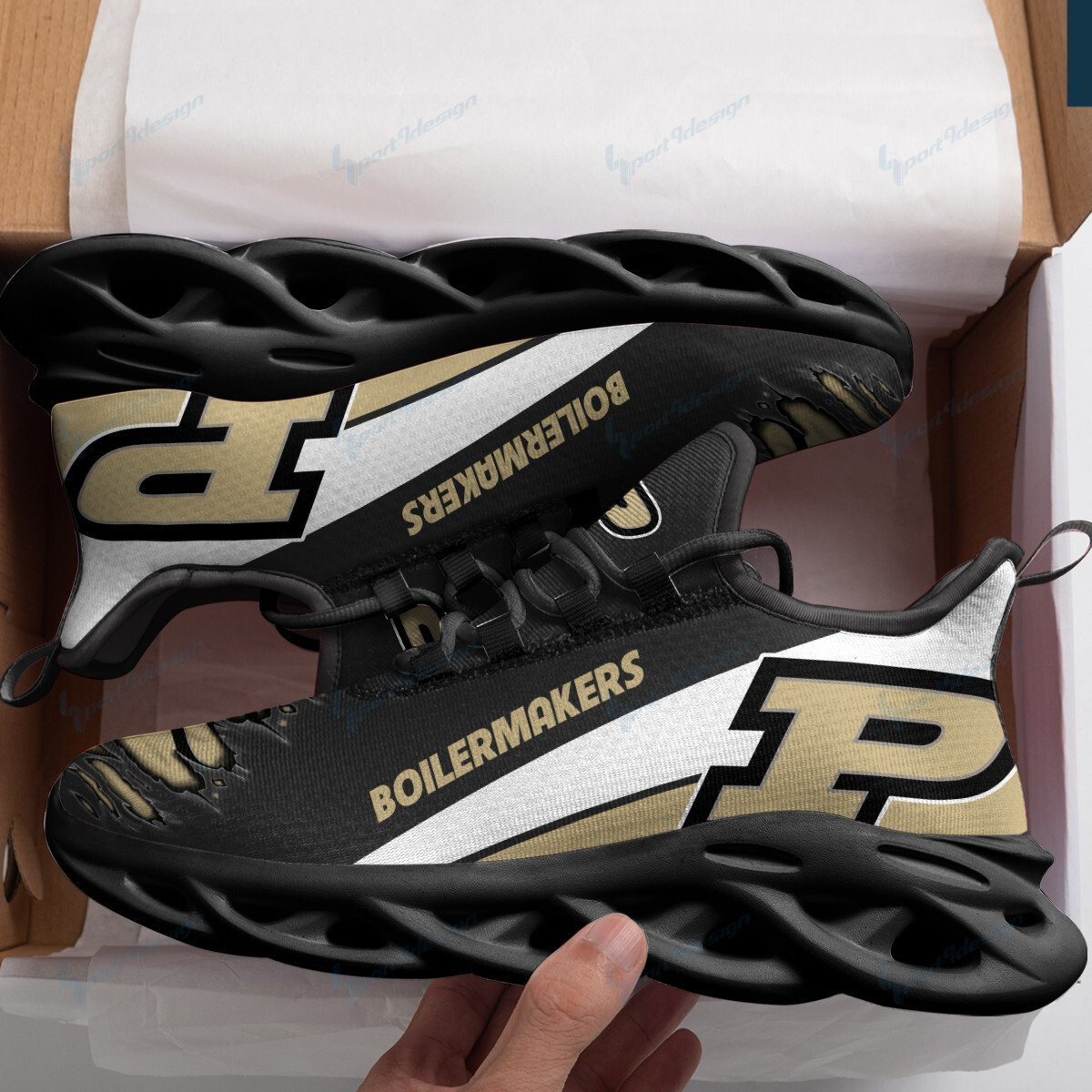 Purdue Boilermakers Max Soul YZ Running Sneakers 966 - Famjoys Purdue Boilermakers Max Soul YZ Running Sneakers 966 - Famjoys