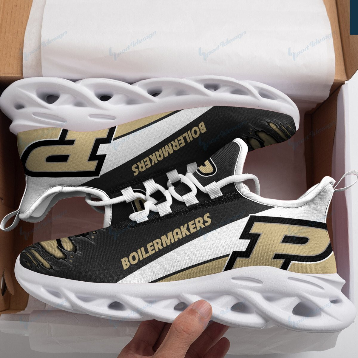 Purdue Boilermakers Max Soul YZ Running Sneakers 966 - Famjoys Purdue Boilermakers Max Soul YZ Running Sneakers 966 - Famjoys