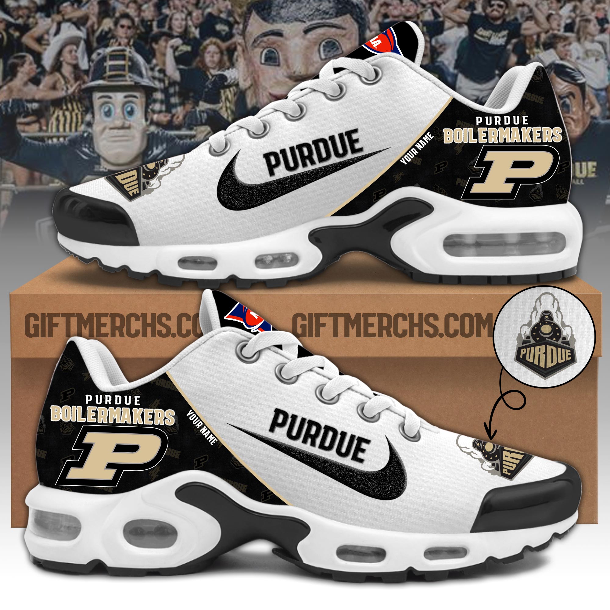 Purdue Boilermakers Personalized Shoes - Famjoys Purdue Boilermakers Personalized Shoes - Famjoys