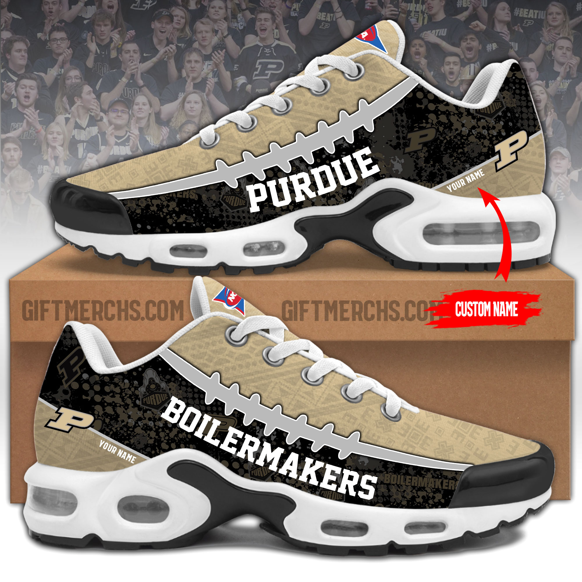 Purdue Boilermakers Personalized Shoes - Famjoys Purdue Boilermakers Personalized Shoes - Famjoys