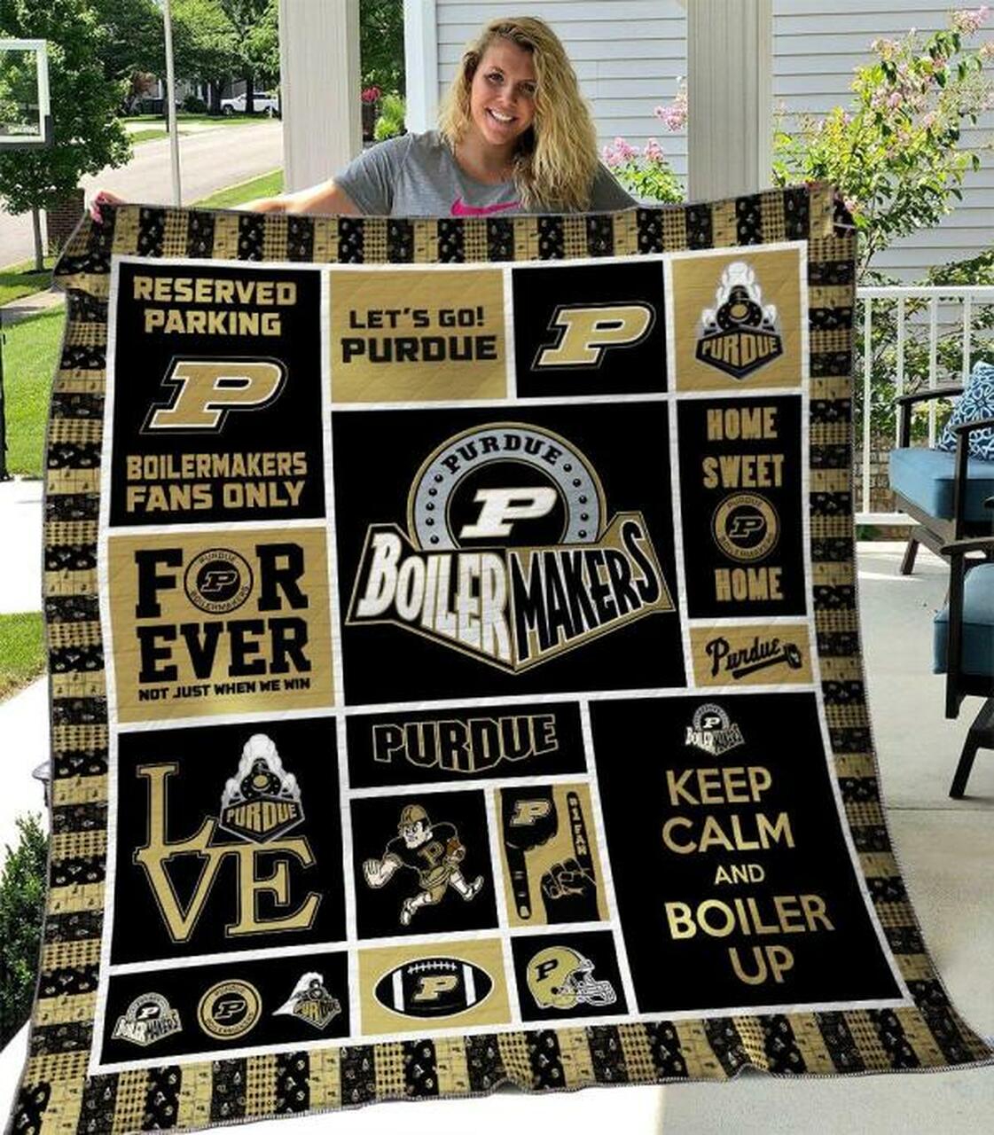 Purdue Boilermakers Quilt Blanket #546 - Famjoys Purdue Boilermakers Quilt Blanket #546 - Famjoys