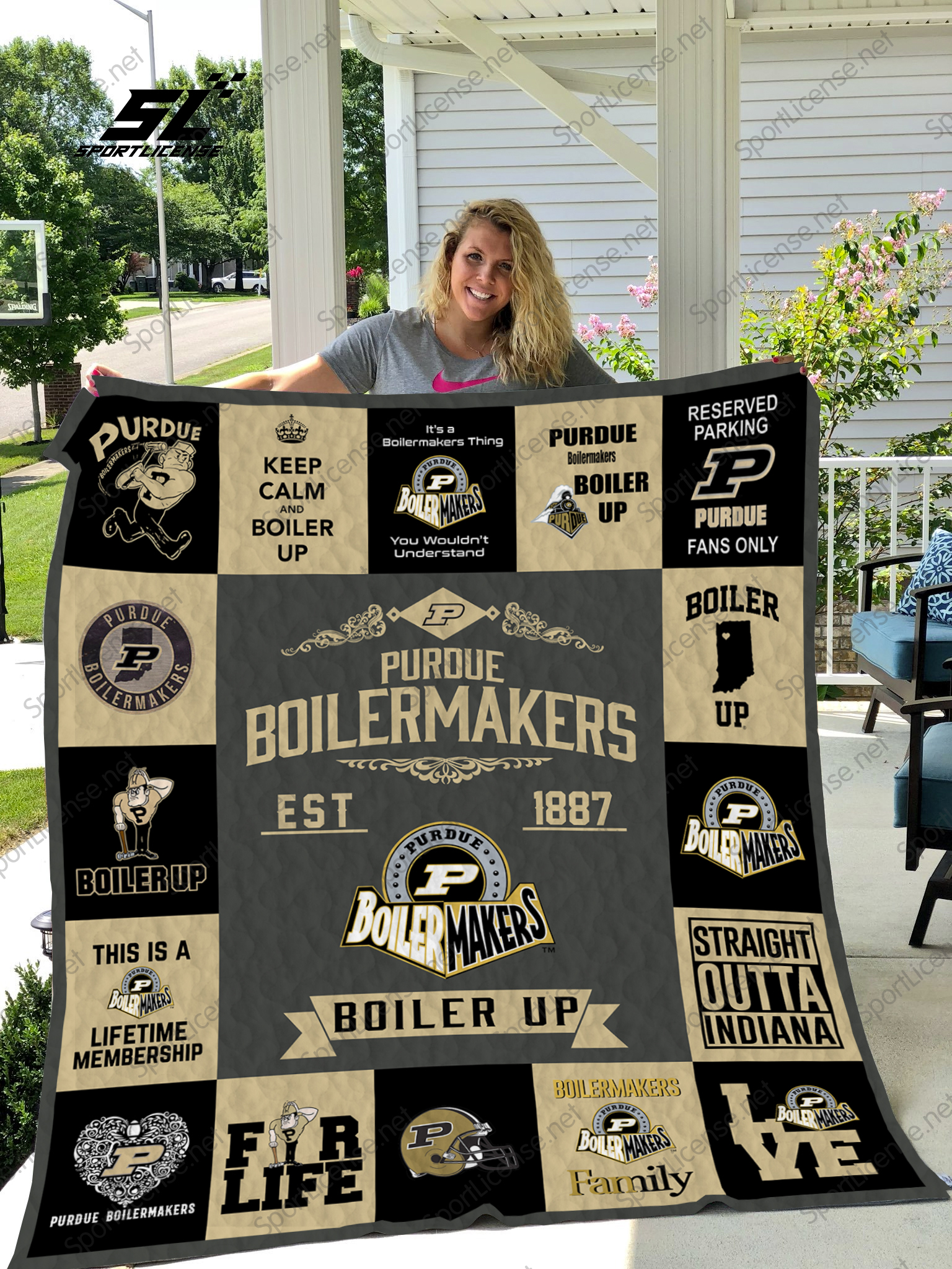 Purdue Boilermakers Quilt Blanket 01 - Famjoys Purdue Boilermakers Quilt Blanket 01 - Famjoys