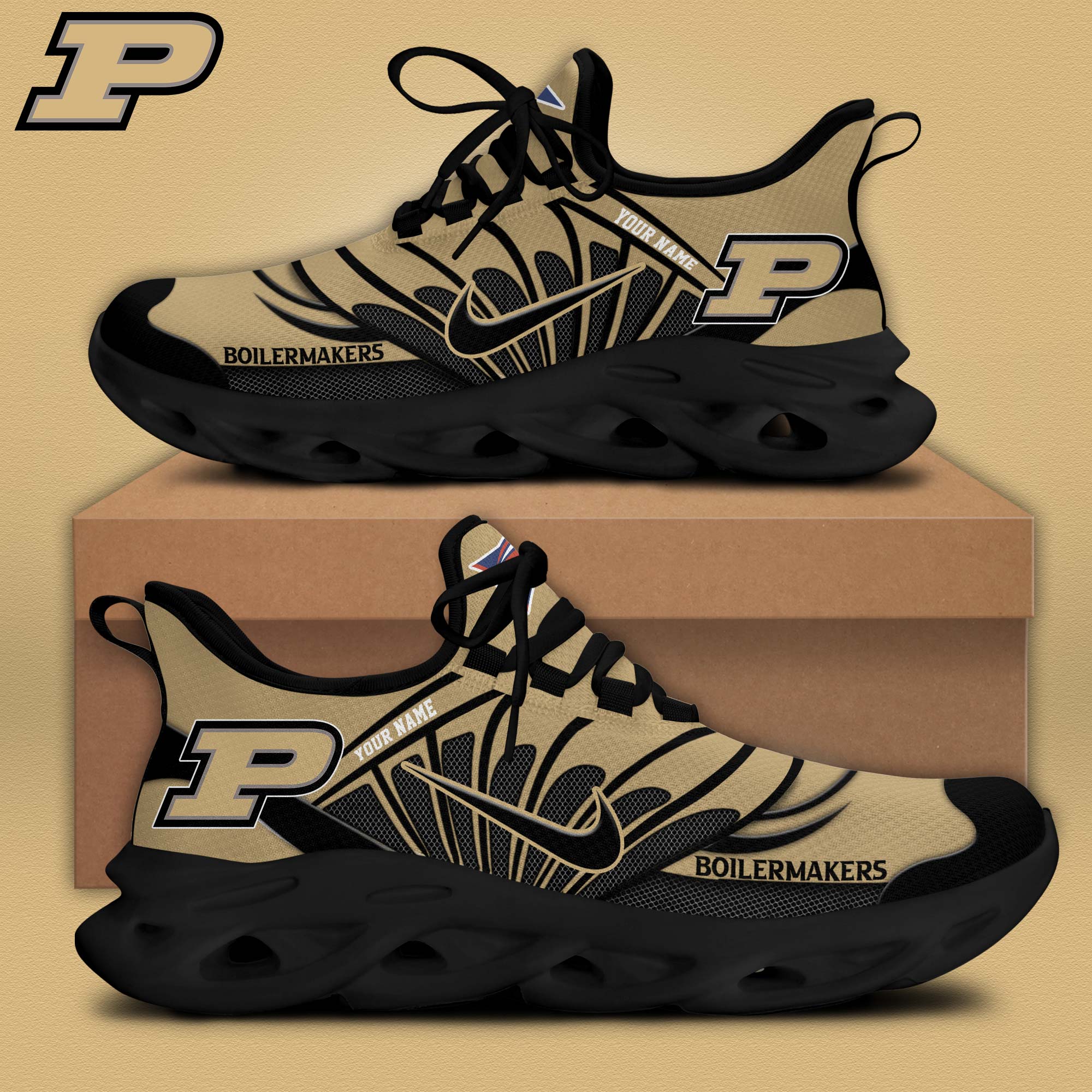 Purdue Football Personalized Max Soul Shoes - Famjoys Purdue Football Personalized Max Soul Shoes - Famjoys
