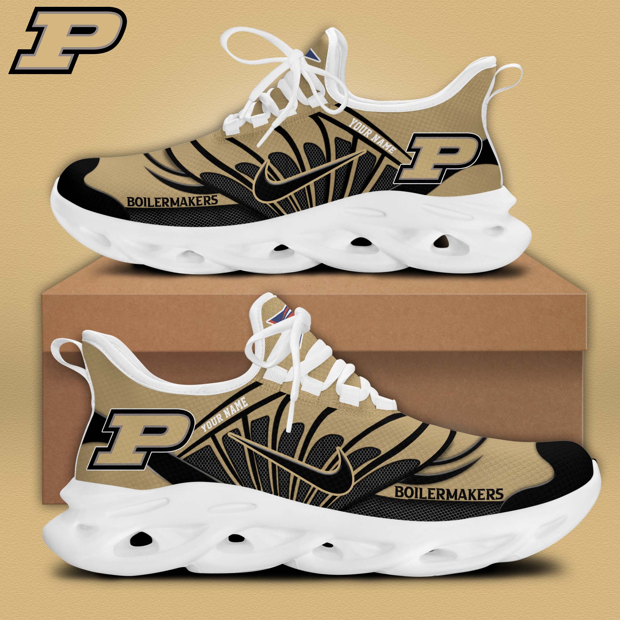 Purdue Football Personalized Max Soul Shoes - Famjoys Purdue Football Personalized Max Soul Shoes - Famjoys