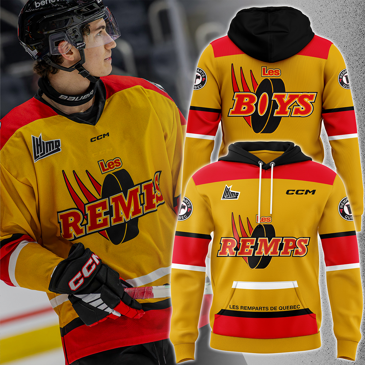 QMJHL Quebec Remparts x Quebecois Movie Hoodie - Famjoys QMJHL Quebec Remparts x Quebecois Movie Hoodie - Famjoys