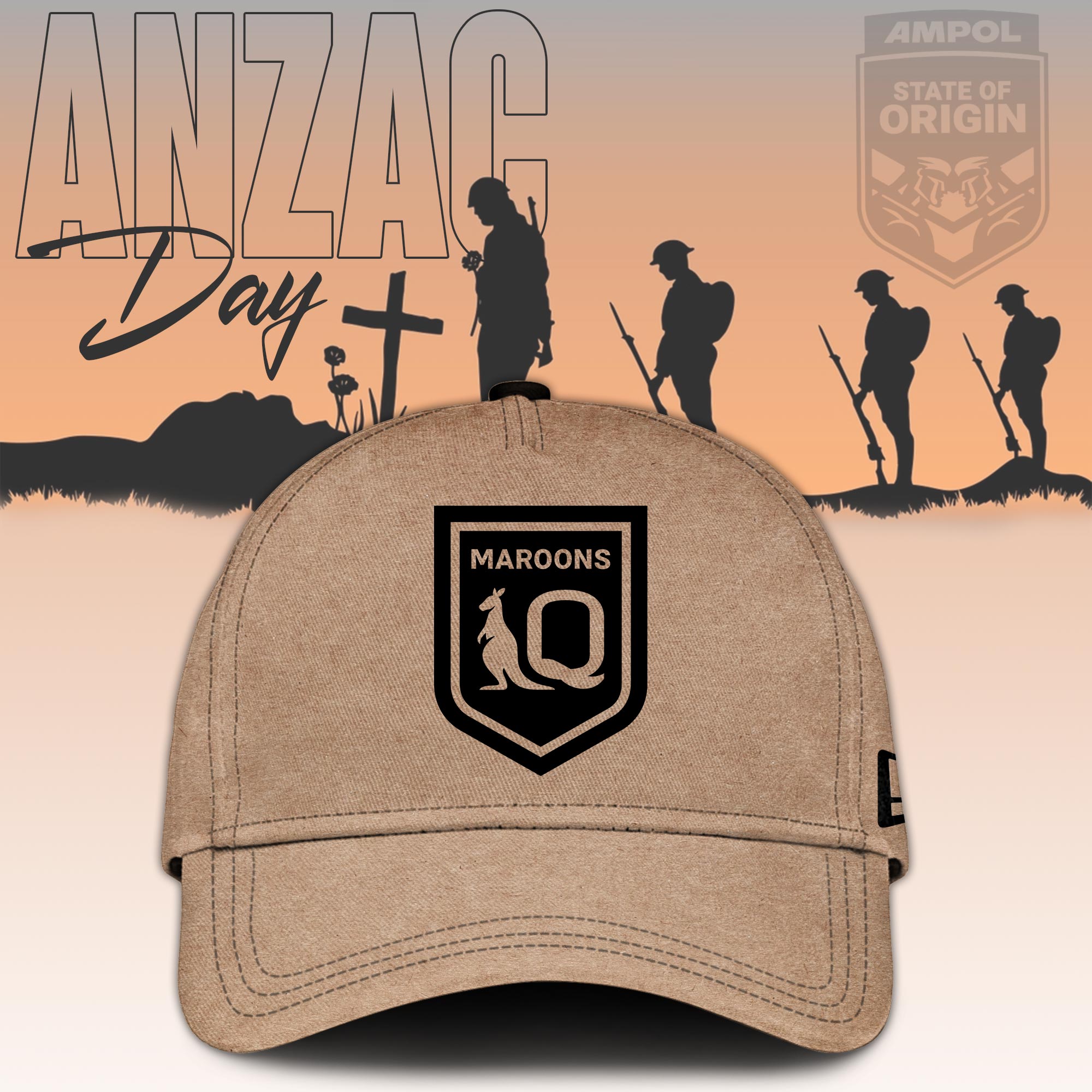 Queensland Maroons Anzac Day Hoodie - Famjoys Queensland Maroons Anzac Day Hoodie - Famjoys