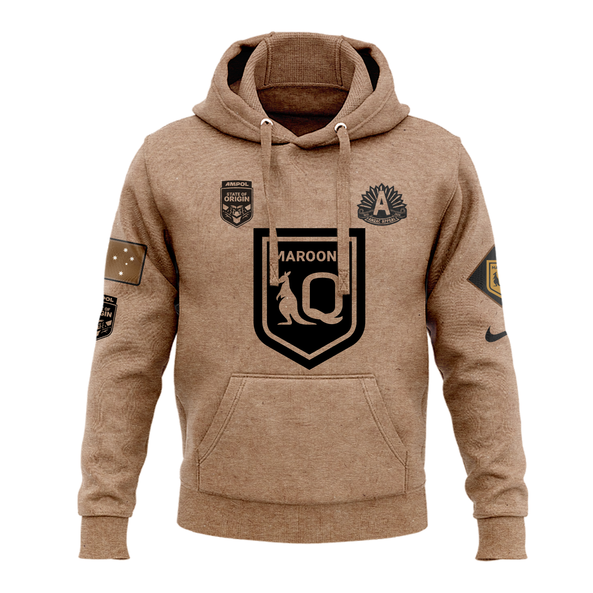 Queensland Maroons Anzac Day Hoodie - Famjoys Queensland Maroons Anzac Day Hoodie - Famjoys