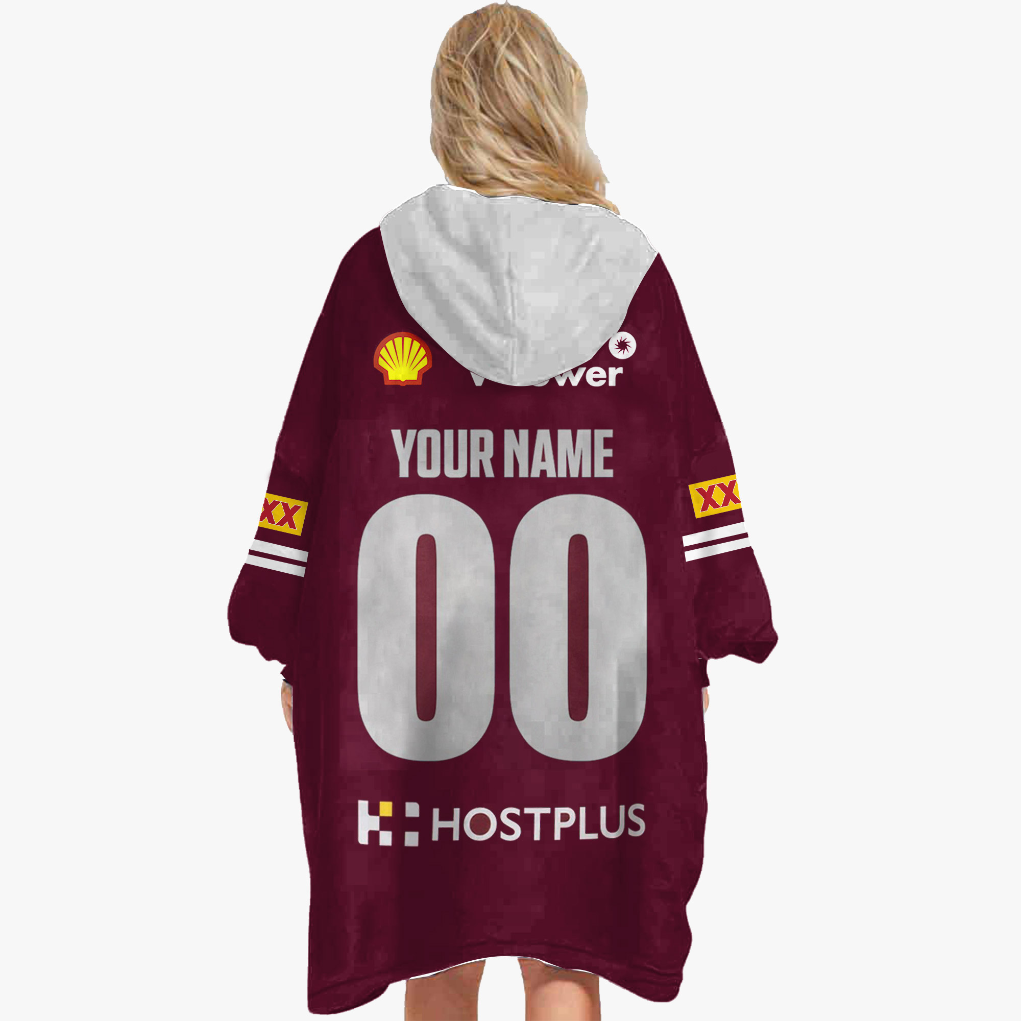 Queensland Maroons Blanket Hoodie Personalized - Famjoys Queensland Maroons Blanket Hoodie Personalized - Famjoys