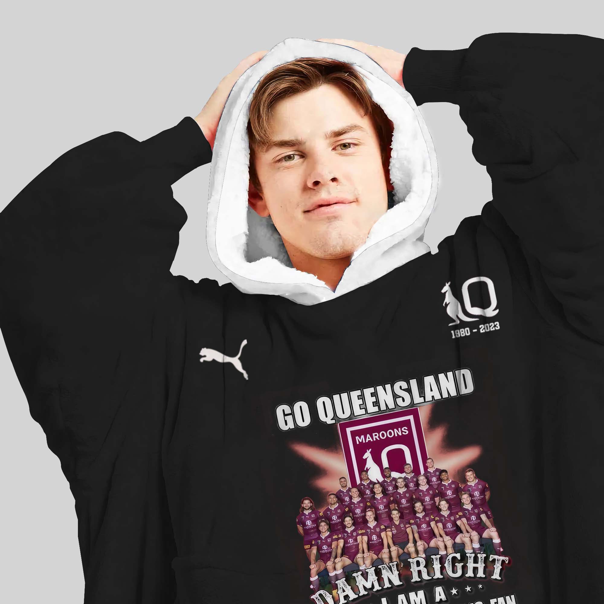 Queensland Maroons Champion 2023 Premium Blanket Hoodie - Famjoys Queensland Maroons Champion 2023 Premium Blanket Hoodie - Famjoys