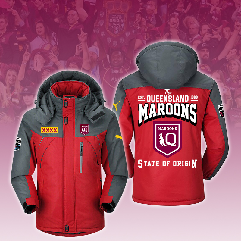 Queensland Maroons Interchange Jacket - Famjoys Queensland Maroons Interchange Jacket - Famjoys
