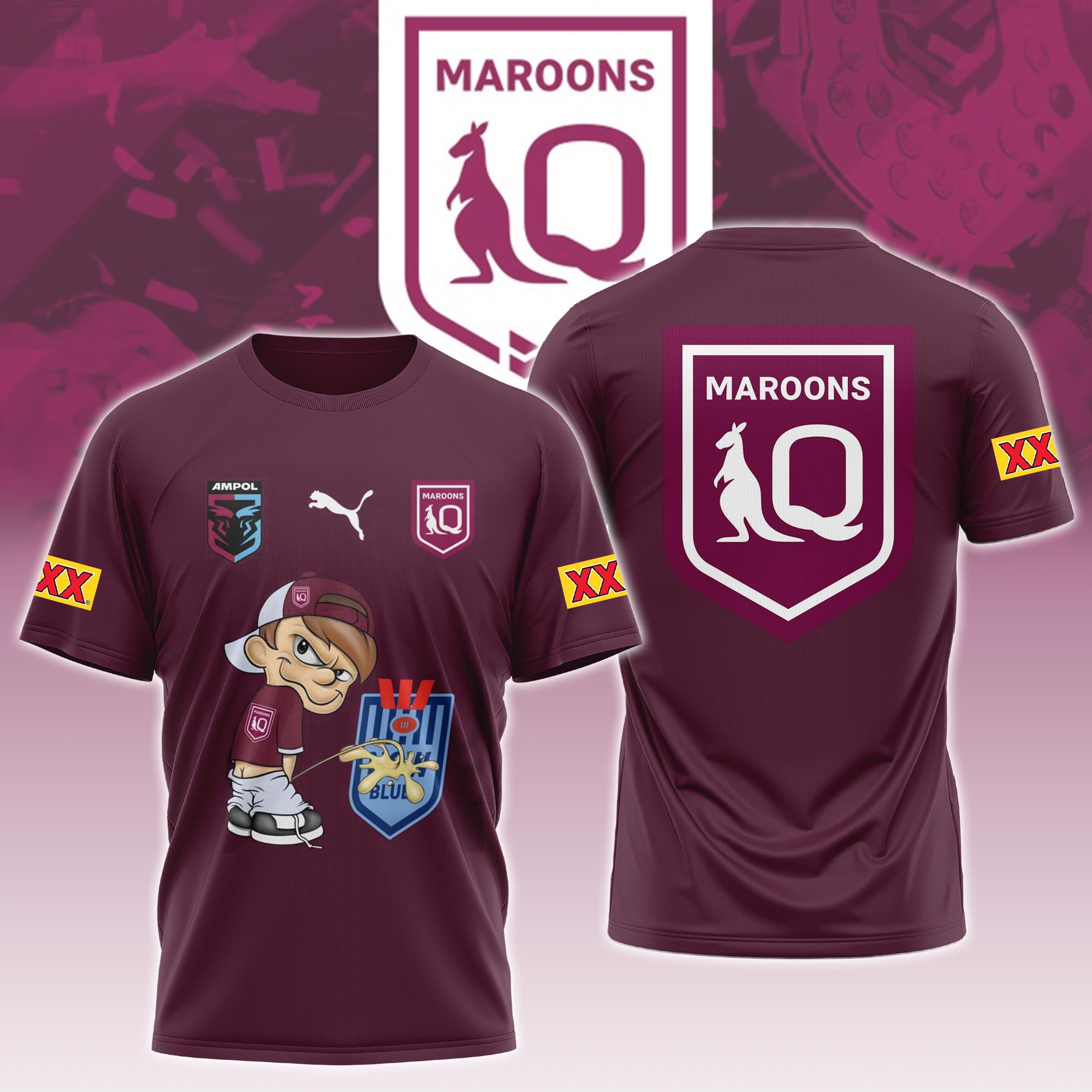 Queensland Maroons Tee - Famjoys Queensland Maroons Tee - Famjoys