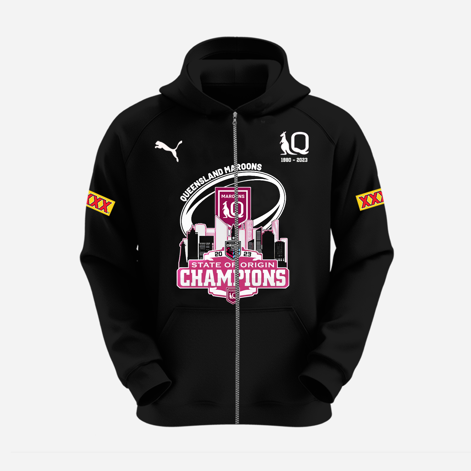 Queensland Maroons Ziphoodie - Famjoys Queensland Maroons Ziphoodie - Famjoys