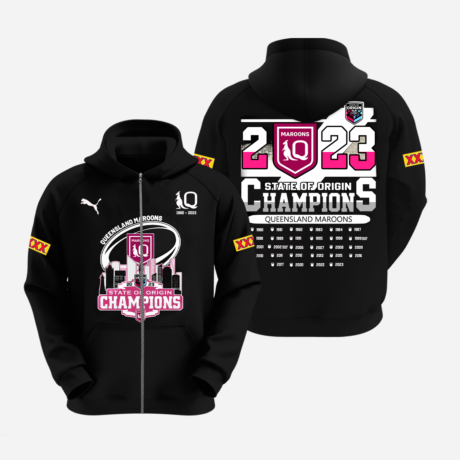 Queensland Maroons Ziphoodie - Famjoys Queensland Maroons Ziphoodie - Famjoys