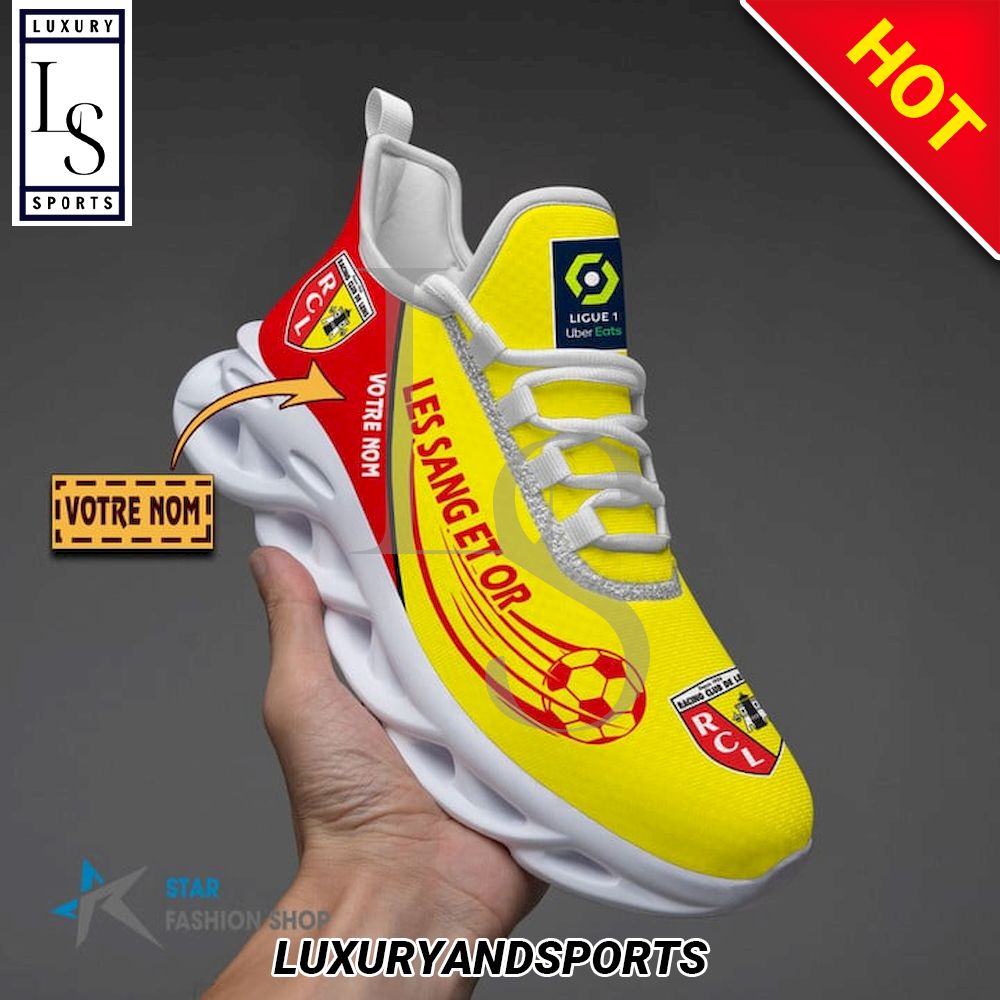 Racing Club de Lens Ligue 1 Custom Name Max Soul Shoes - Famjoys Racing Club de Lens Ligue 1 Custom Name Max Soul Shoes - Famjoys