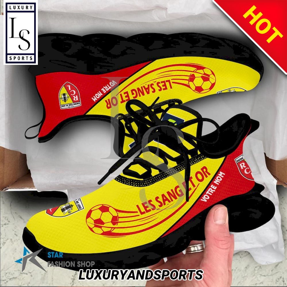 Racing Club de Lens Ligue 1 Custom Name Max Soul Shoes - Famjoys Racing Club de Lens Ligue 1 Custom Name Max Soul Shoes - Famjoys