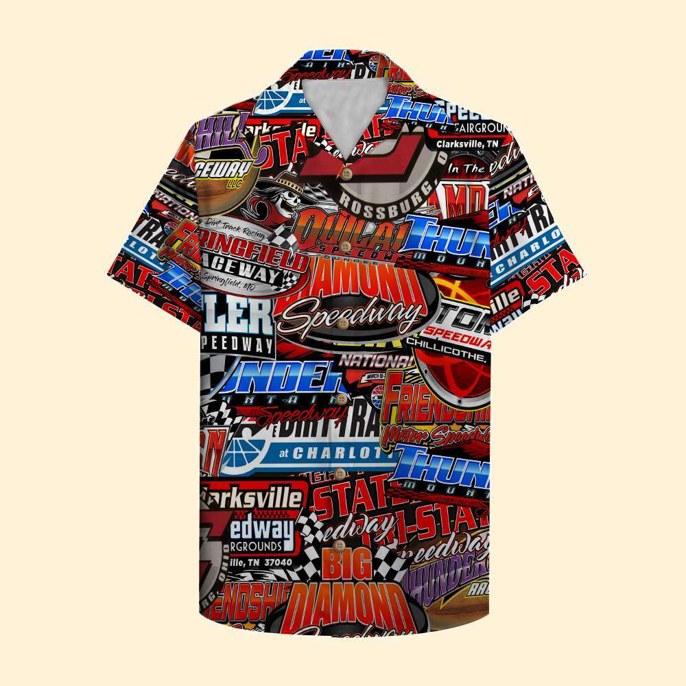 Racing Racetrack Hawaiian Shirt For Fan - Famjoys Racing Racetrack Hawaiian Shirt For Fan - Famjoys