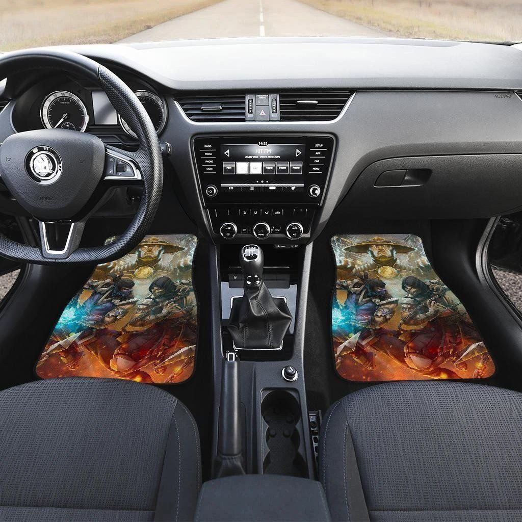 Raiden Scorpion Sub Zero Car Floor Mats Fan Mortal Kombat - Famjoys Raiden Scorpion Sub Zero Car Floor Mats Fan Mortal Kombat - Famjoys