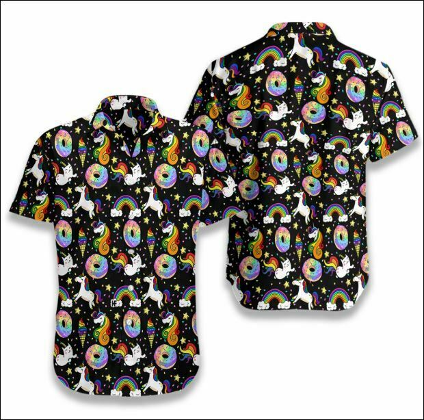 Rainbow Unicorn Hawaiian Shirt - Famjoys Rainbow Unicorn Hawaiian Shirt - Famjoys