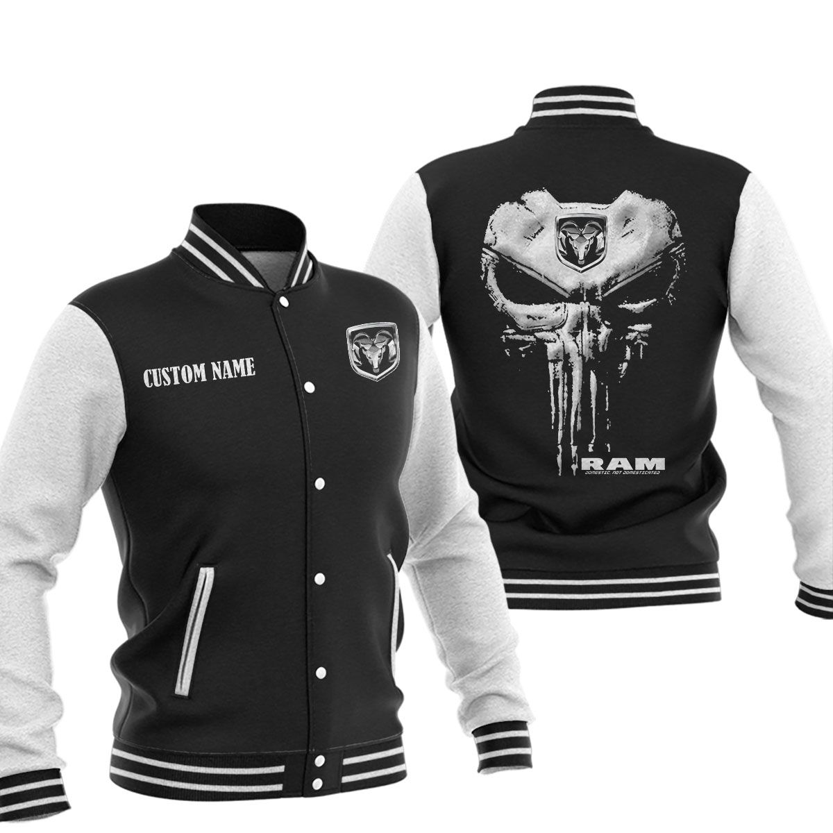 Ram Baseball Jacket, Multicolor - Famjoys Ram Baseball Jacket, Multicolor - Famjoys