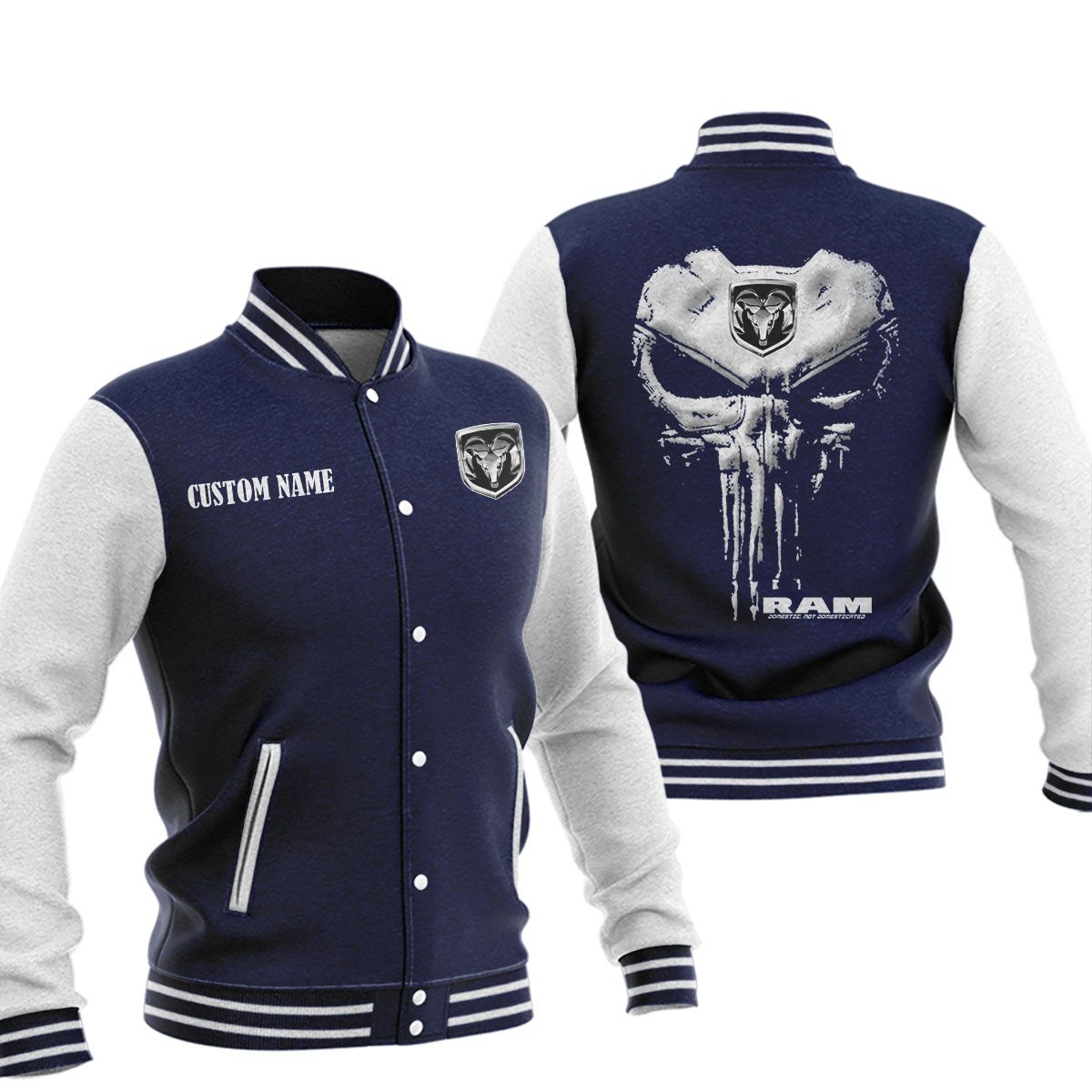 Ram Baseball Jacket, Multicolor - Famjoys Ram Baseball Jacket, Multicolor - Famjoys