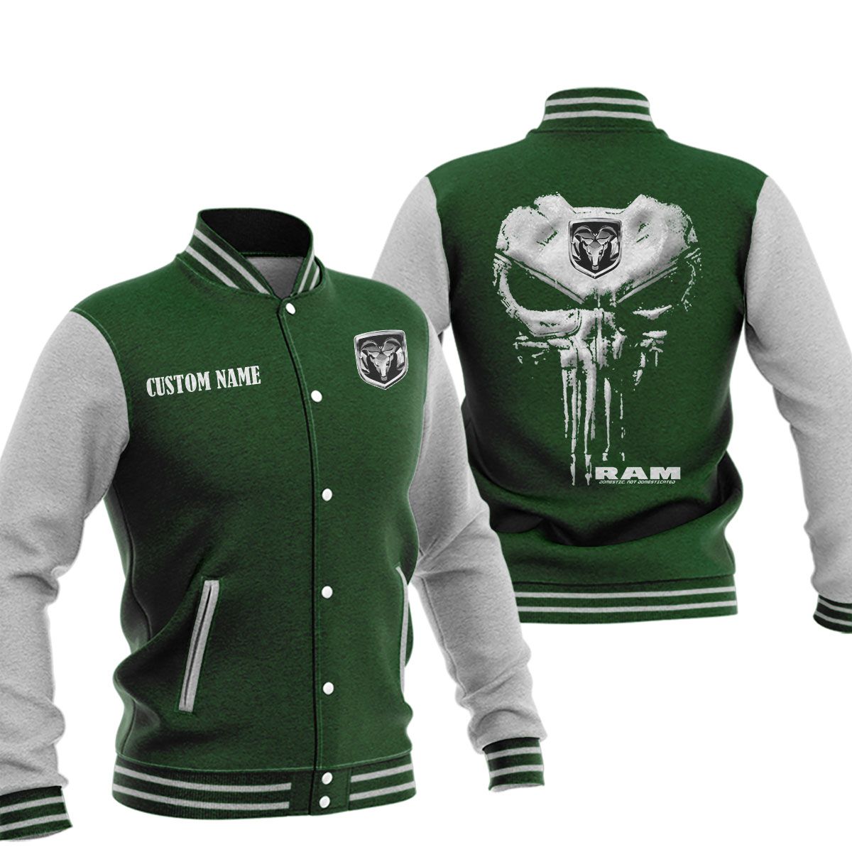 Ram Baseball Jacket, Multicolor - Famjoys Ram Baseball Jacket, Multicolor - Famjoys
