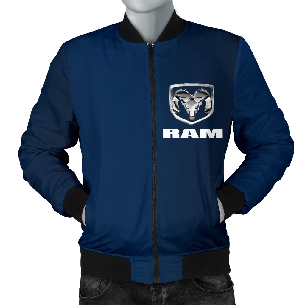 RAM Men's Bomber Jacket Blue - Famjoys RAM Men's Bomber Jacket Blue - Famjoys