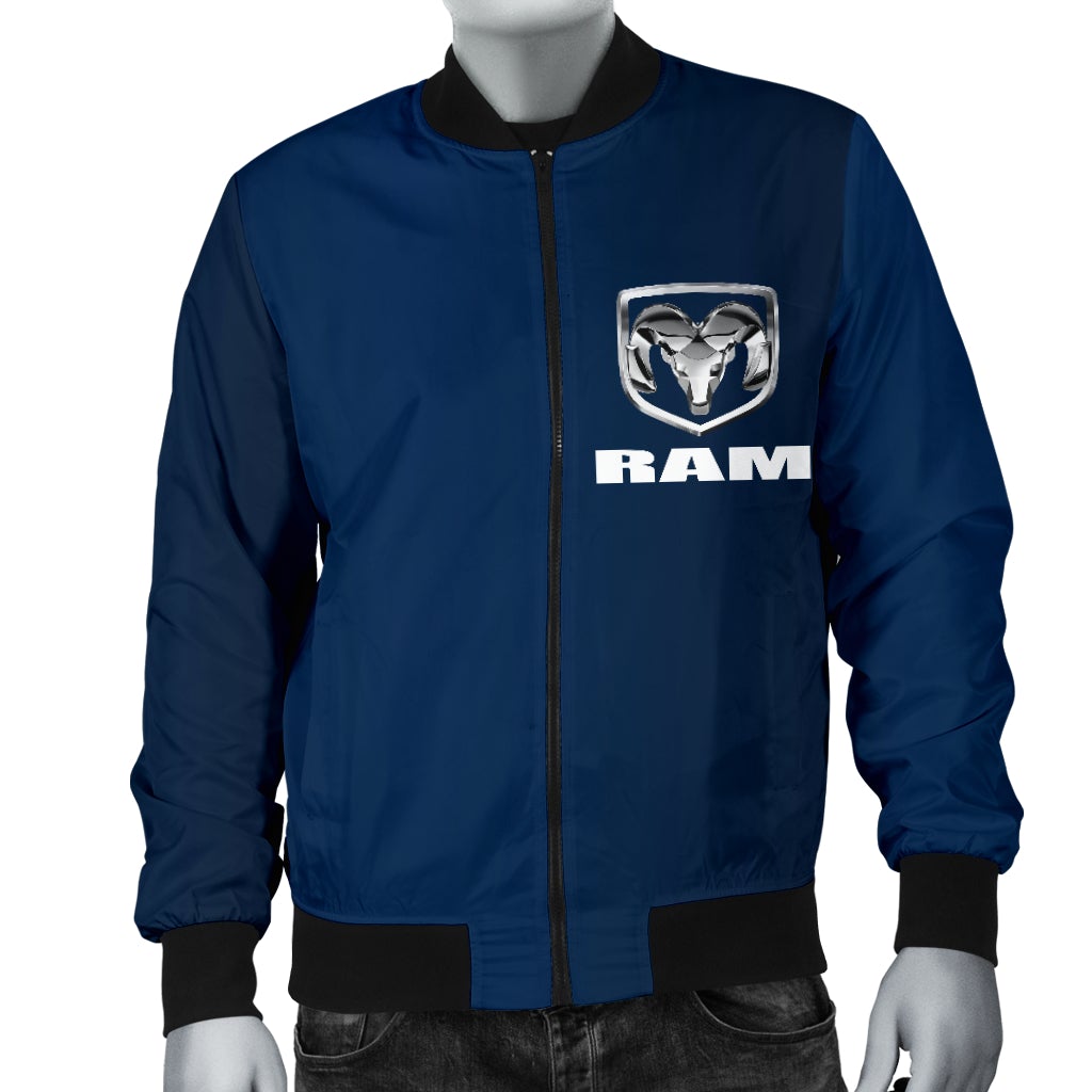 RAM Men's Bomber Jacket Blue - Famjoys RAM Men's Bomber Jacket Blue - Famjoys