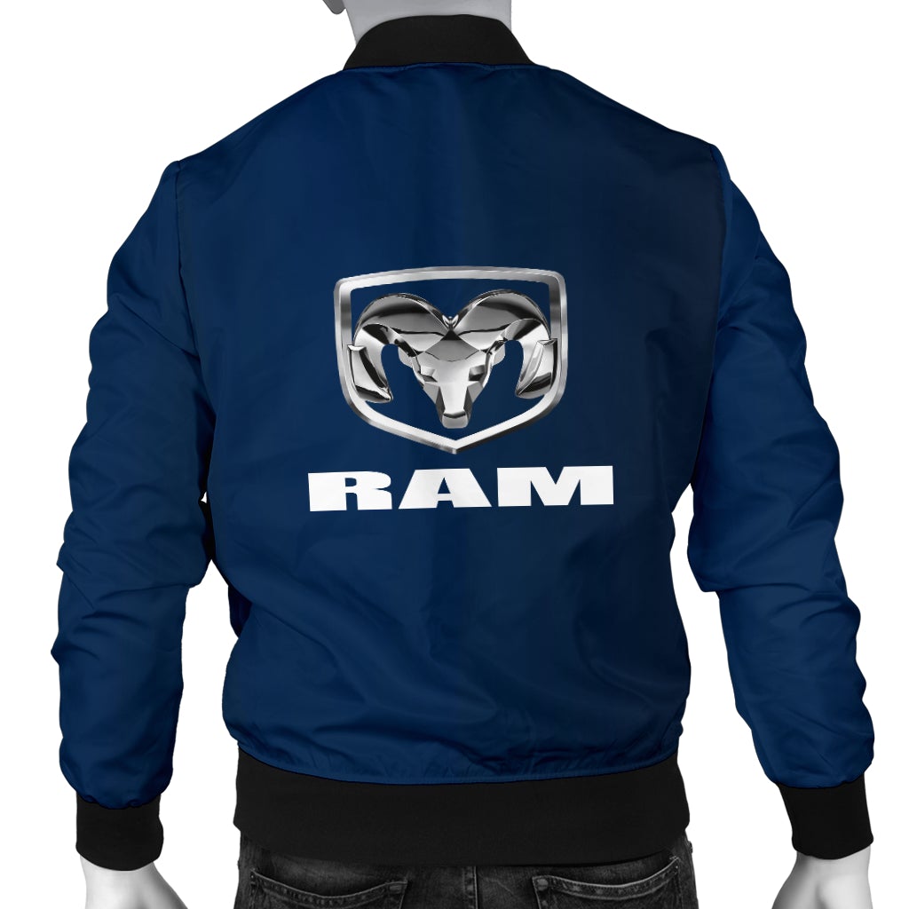 RAM Men's Bomber Jacket Blue - Famjoys RAM Men's Bomber Jacket Blue - Famjoys