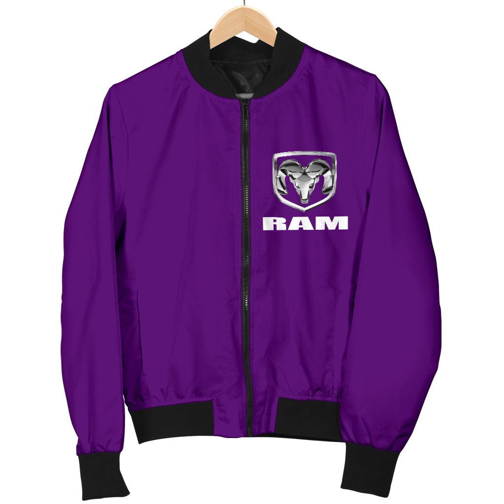 RAM Men's Bomber Jacket Purple - Famjoys RAM Men's Bomber Jacket Purple - Famjoys