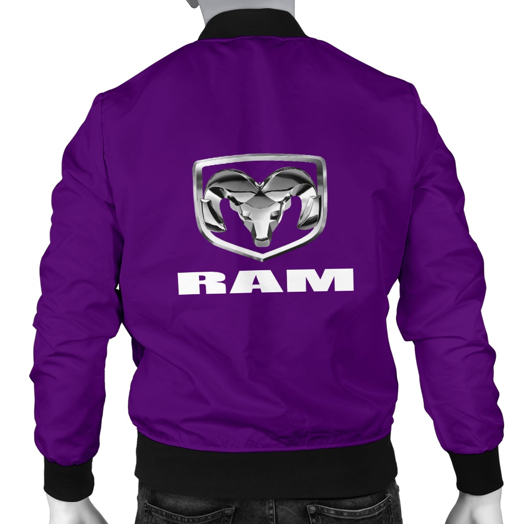 RAM Men's Bomber Jacket Purple - Famjoys RAM Men's Bomber Jacket Purple - Famjoys