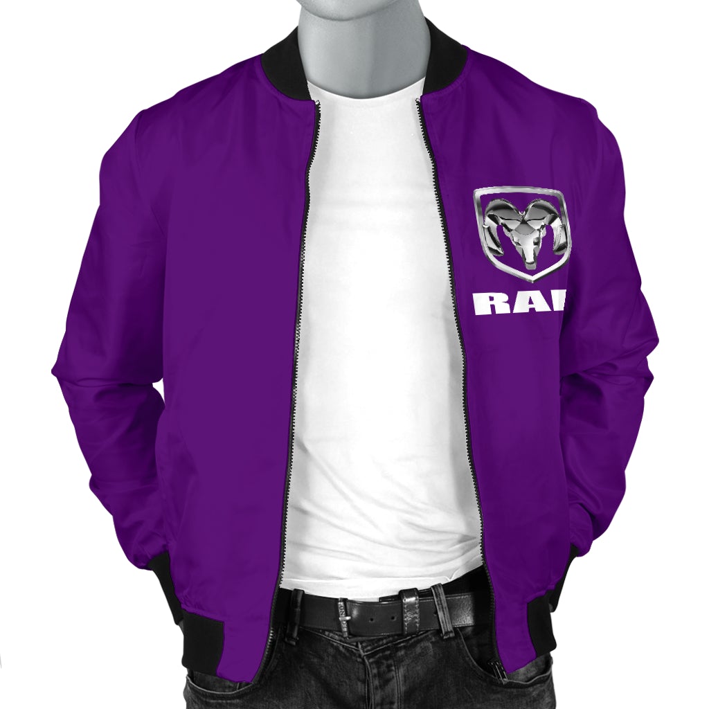RAM Men's Bomber Jacket Purple - Famjoys RAM Men's Bomber Jacket Purple - Famjoys