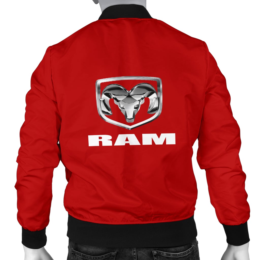 RAM Men's Bomber Jacket Red - Famjoys RAM Men's Bomber Jacket Red - Famjoys