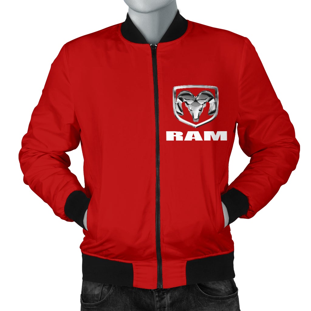 RAM Men's Bomber Jacket Red - Famjoys RAM Men's Bomber Jacket Red - Famjoys