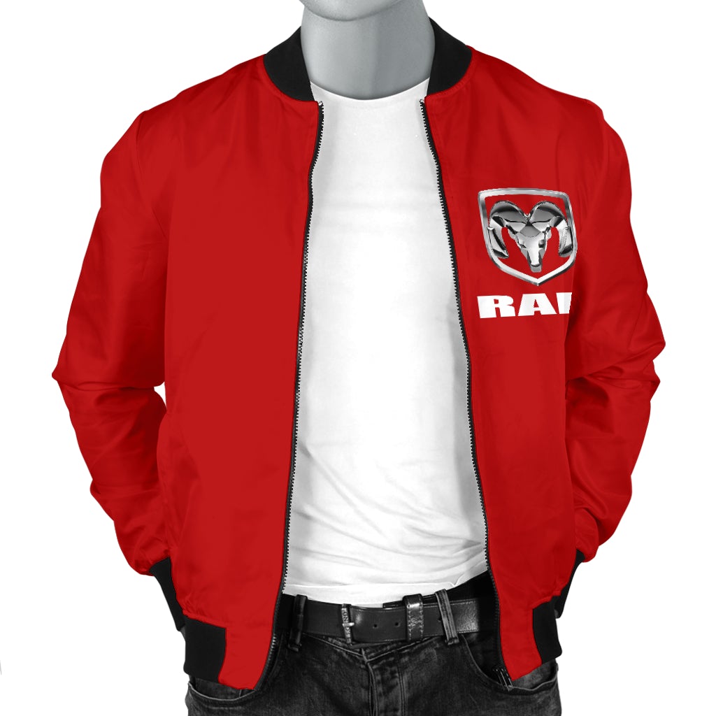 RAM Men's Bomber Jacket Red - Famjoys RAM Men's Bomber Jacket Red - Famjoys