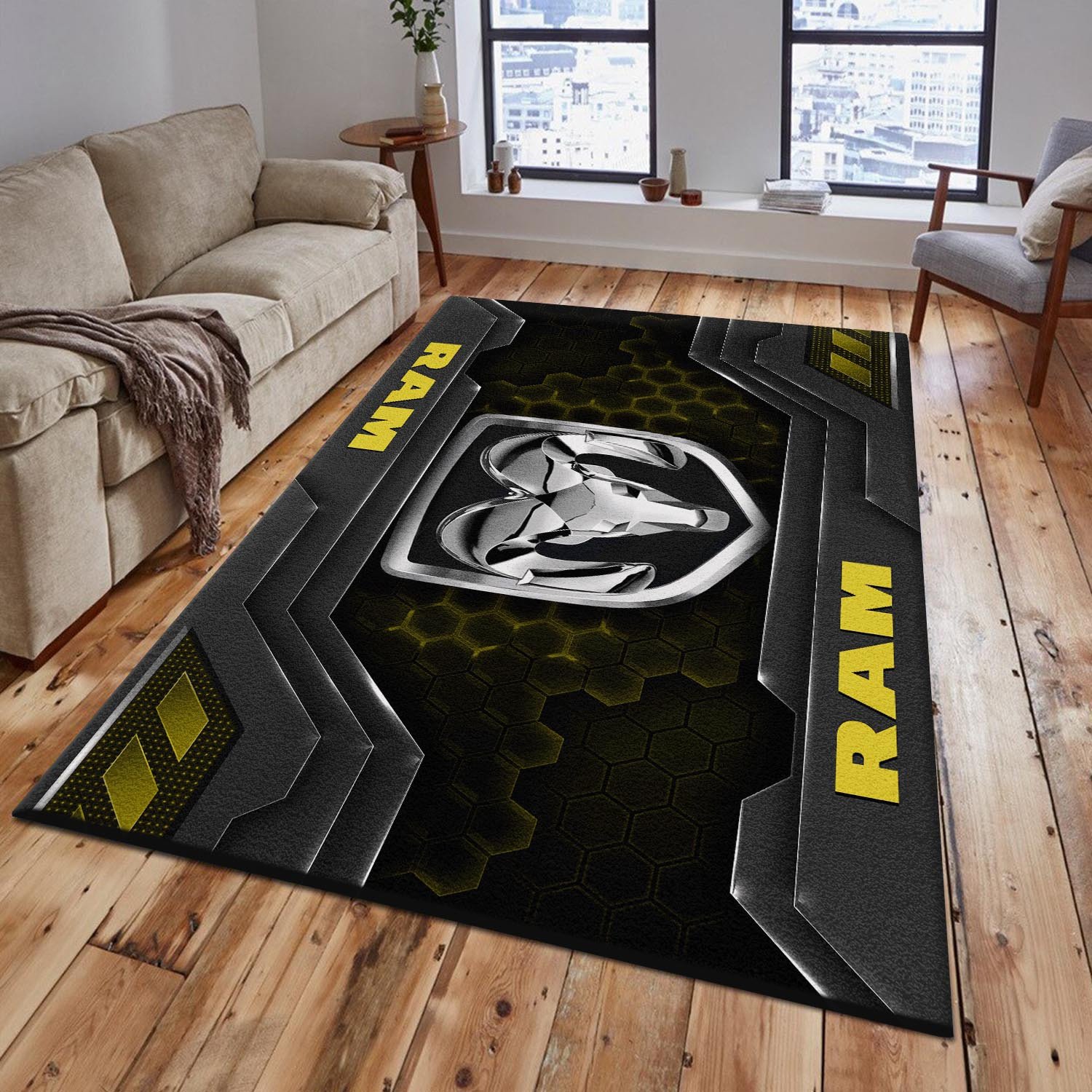 Ram truck Area Rugs 0324 - Famjoys Ram truck Area Rugs 0324 - Famjoys