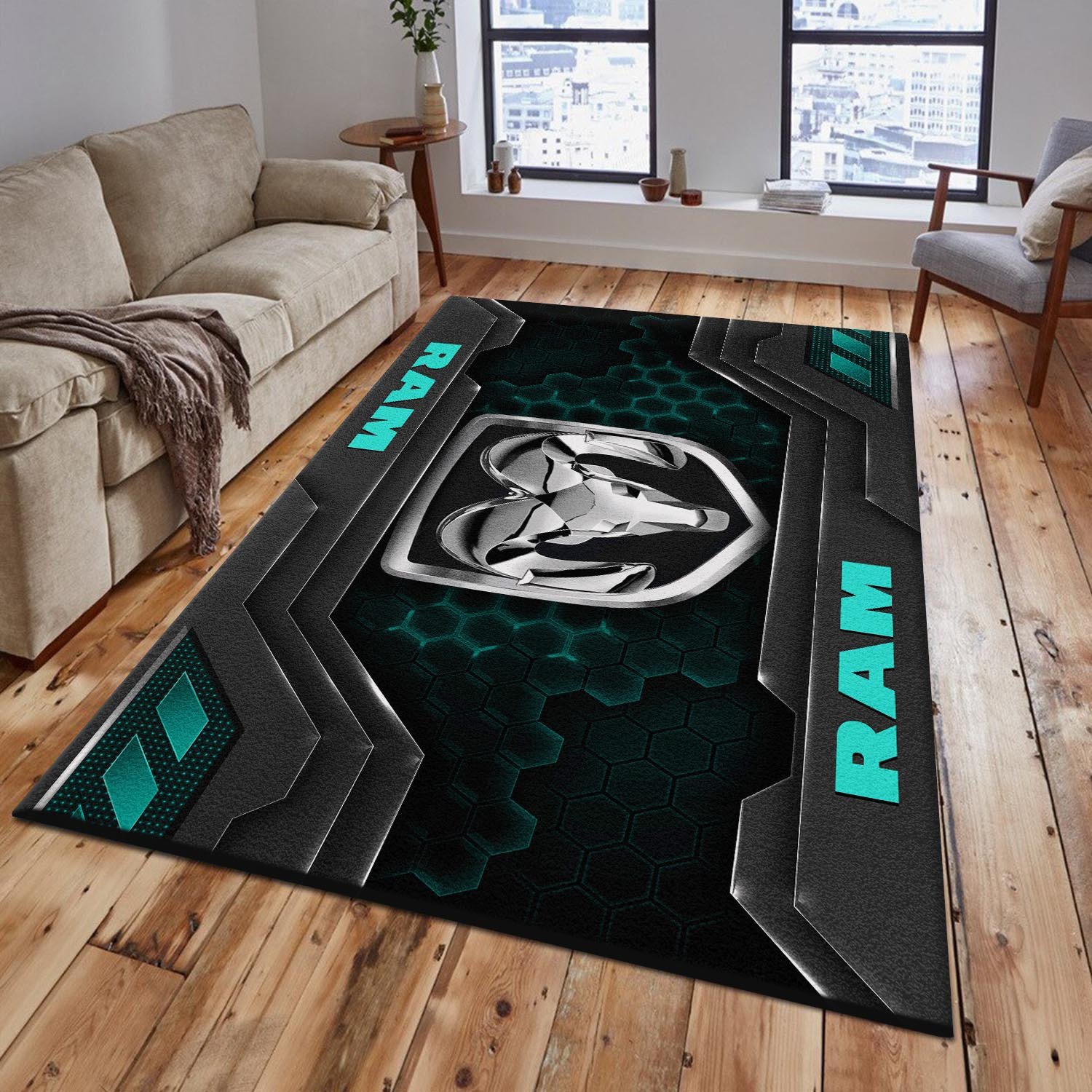 Ram truck Area Rugs 0324 - Famjoys Ram truck Area Rugs 0324 - Famjoys